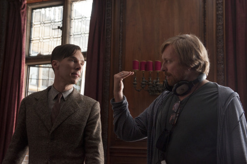Benedict Cumberbatch with Morten Tyldum on the set of The Imitation Game(click link for ultra hi-res