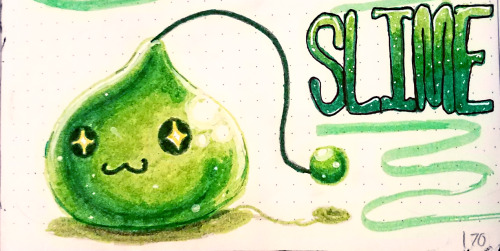octopeachy: week 84: slime (maplestory) i just!! love these bouncy little green guys!! one of my fav
