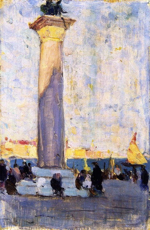 Last Rays, la Piazzetta, Venice, 1905, Clarence Gagnon