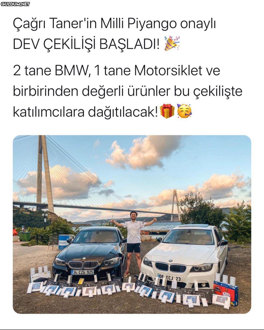 Yapmanız gereken şeyler @cagritaner hesabını ve takip ettiği tüm hesapları takip edip, @cagritaner hesabındaki çekiliş...