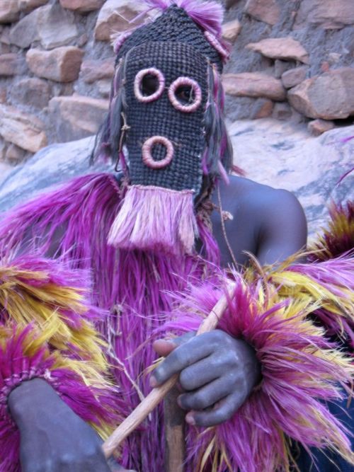 Dogon Mask Dance at the village of Tireli, Dogon in Mali