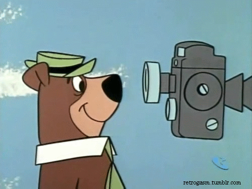 retrogasm:  Yogi gets his picture taken…