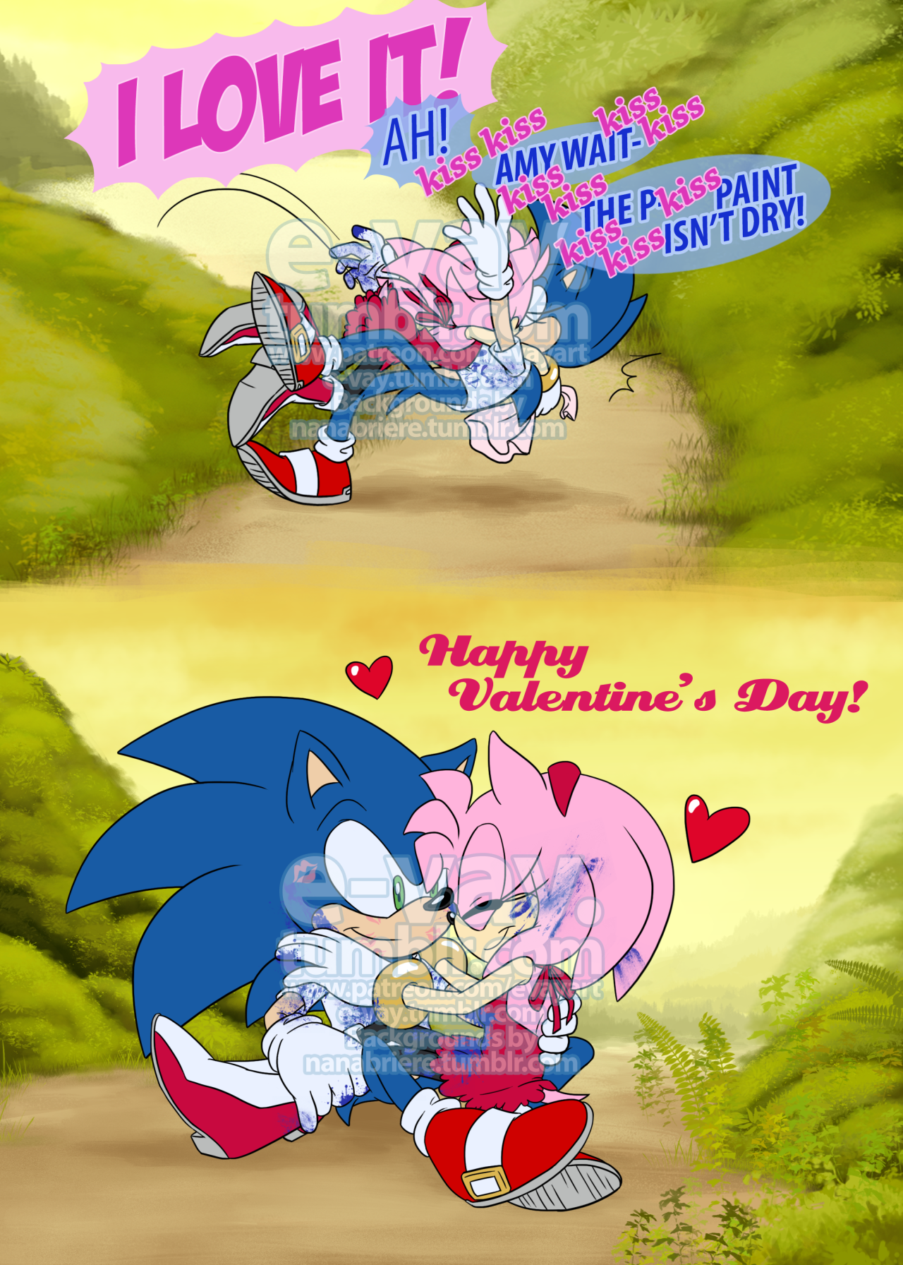 Happy valentine's day - Sonamy Fanart 💖 : r/SonicTheHedgehog