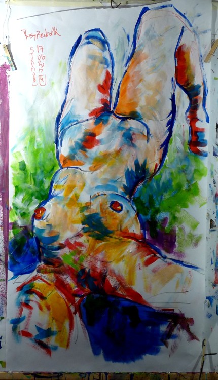 busybeatalks:  couleur-stephane:  It lookks like a selfie  .. but try to do that when painting !!from a photo seen in Buzybeatalks..   blog   I LOVE this!!!