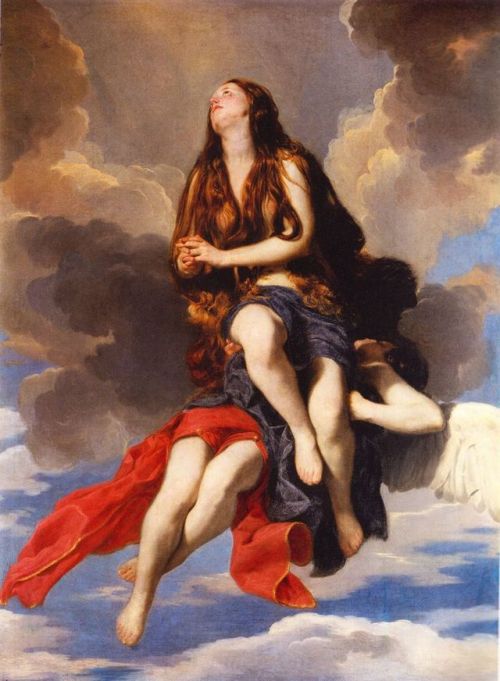 Magdalene Uplifted by an Angel, Guido Cagnacci (1601-1663)