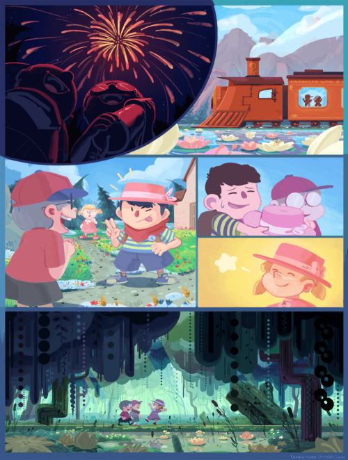 loopy-lupe:  One thing I really love about mother ½ is that it’s about going on an adventure in the purest sense  I wanted to capture that feeling, and I wanted to make sure even if a person has never played either game, they can still relate to that