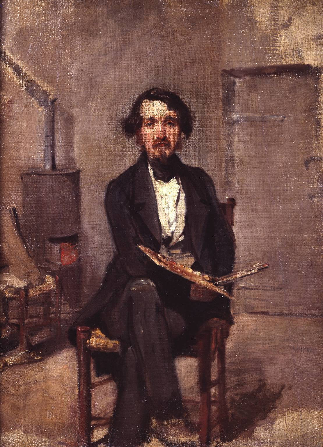 Alfred Stevens (British, 1817-1875), An Artist in his Studio, c. 1840-42, oil on