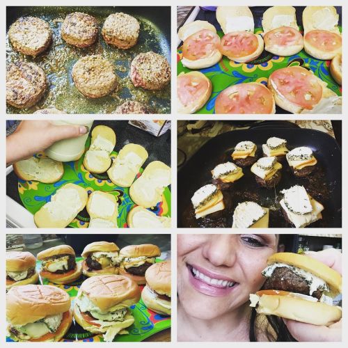 Step by step…. Of the herbs goat cheese burger… #burgerporn #cooking #angelinacastro #angelinacastrolive #foodporn by laangelinacastro