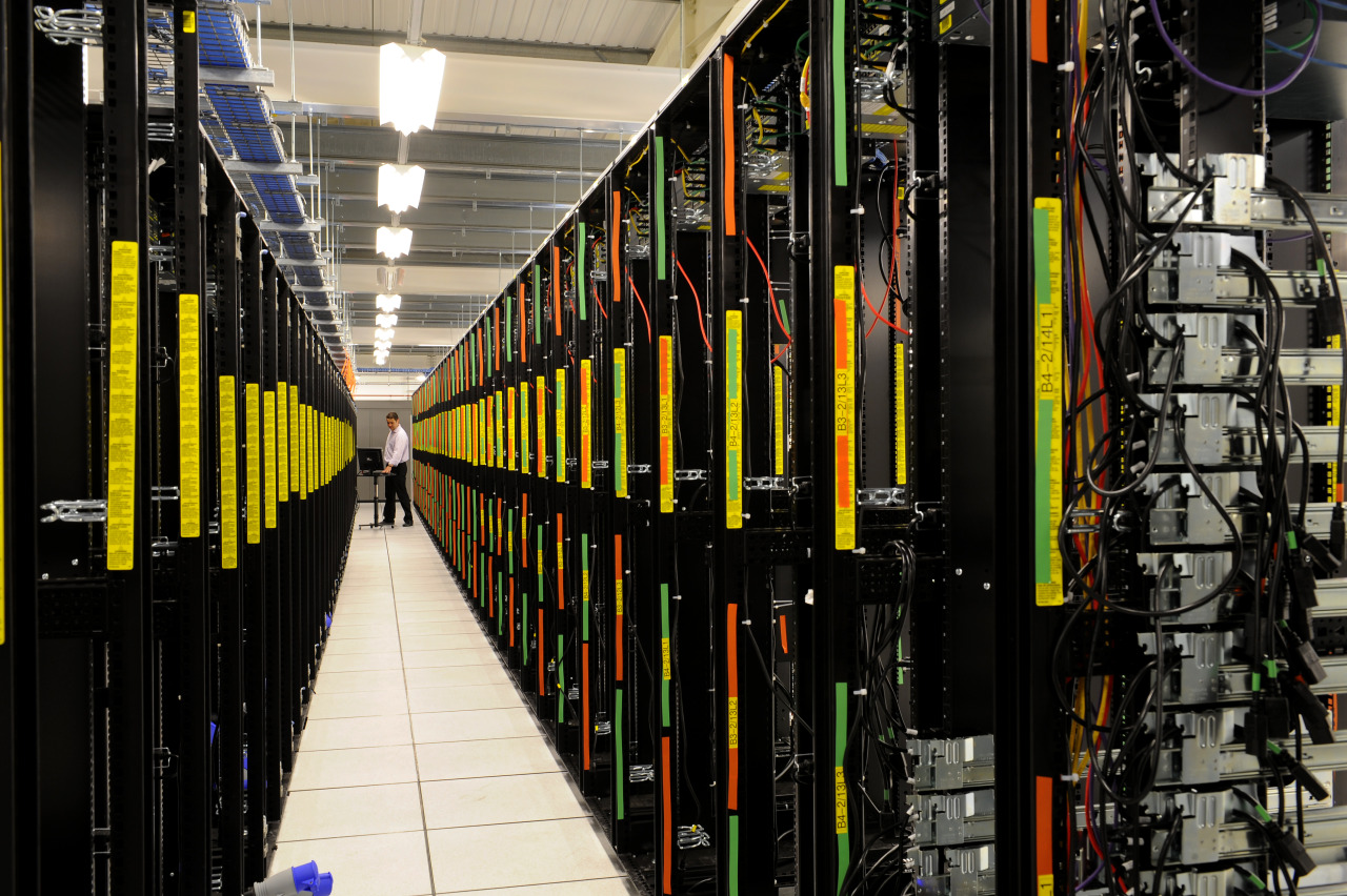 A rare picture from inside one of the Rackspace datacenters, this was used to promote their Cloud Block Storage service which is built on OpenStack (of which Rackspace is one of the core contributors behind Red Hat).