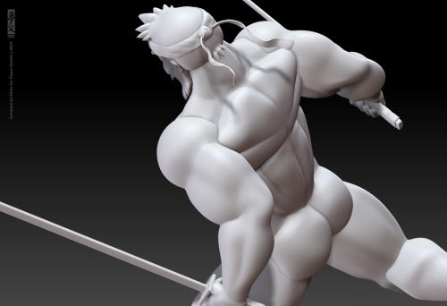 paper-daddy:  3D Gachimuchi | WIP My journey with Zbrush is just beginning, but I feel it’s gonna be a long and amazing one. This is my new effort in 3D character design and I’m really exited by the idea of 3D printing this one and the stuff that