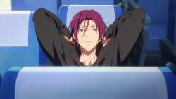 kaw:  Rin celebrating his victory (deleted scene from Free! episode 8) 