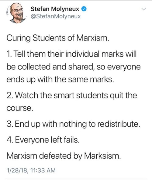 triggeredmedia: whiskey-gunpowder: weird new trick cures socialism  This was done another way o