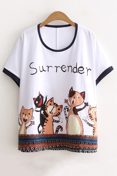 milkygreenteasandwich: Lovely Tees Collection  Cartoon Cat   //  Cartoon Cat  Ice