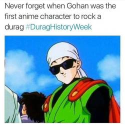 chrissasje:  Okay, last one, I promise 😂😂😂 #DuragHistoryWeek #DBZ #Gohan 