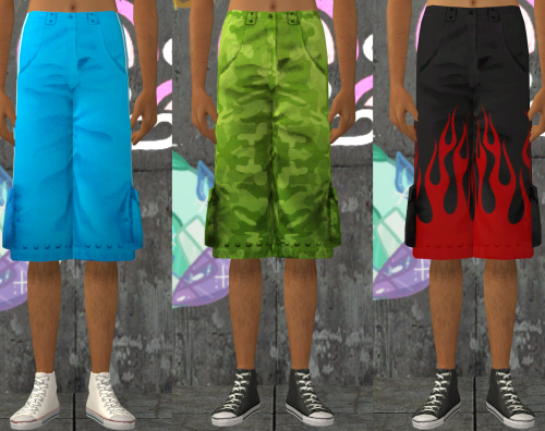 andrevasims: Raver Cargo Shorts - AF Bottoms, 6 colorsWhen I made the original cargo short recolors,