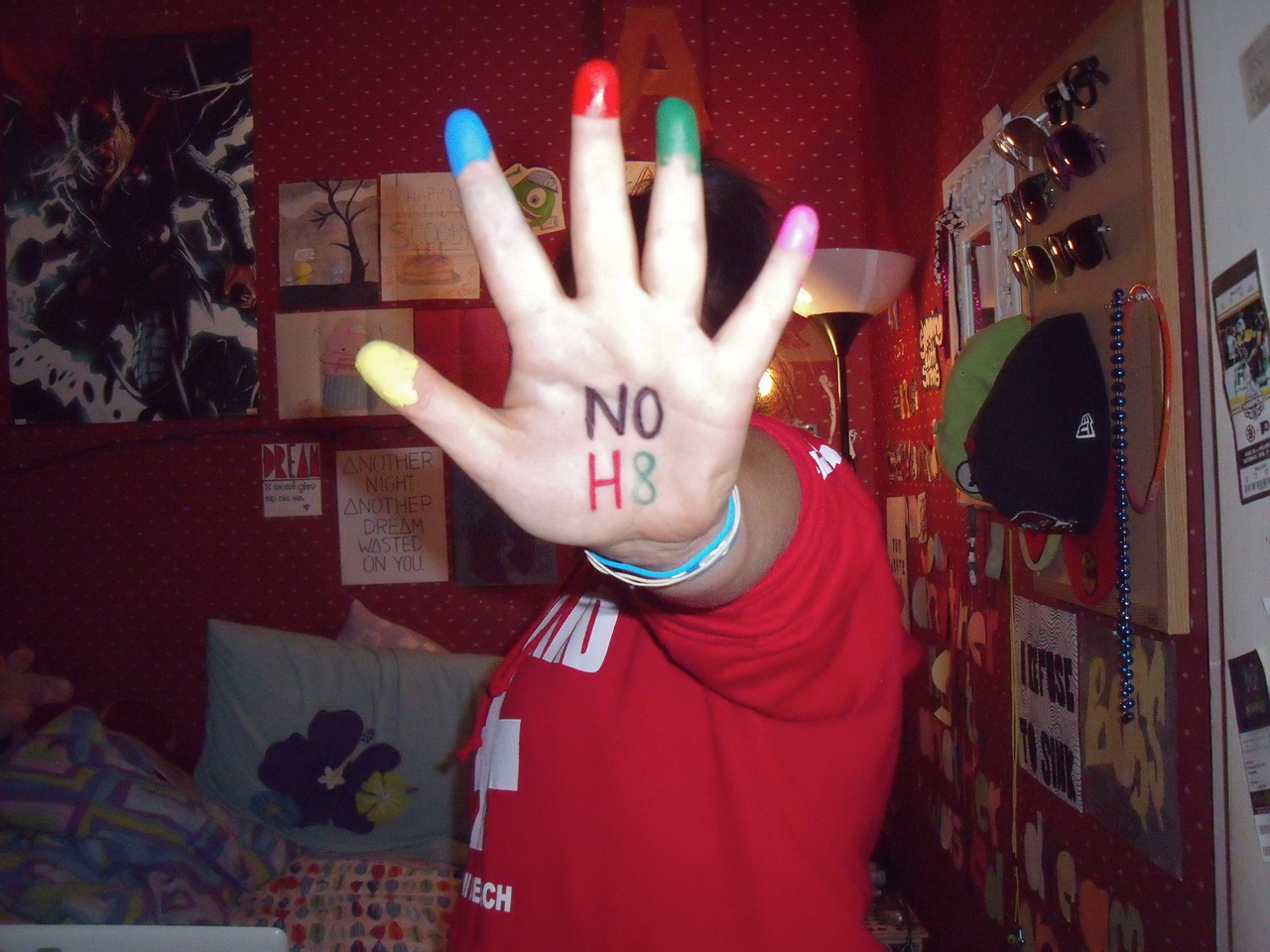 NO H8 on We Heart It - http://weheartit.com/entry/49534055/via/DakotaAuree