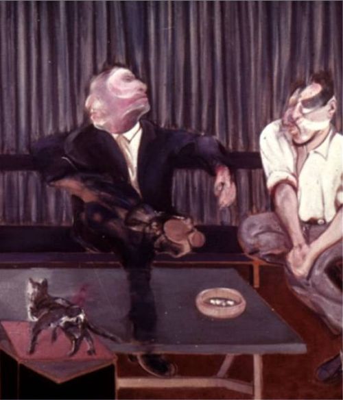 24hoursinthelifeofawoman: Portrait of George Dyer and Lucian Freud by Francis Bacon.