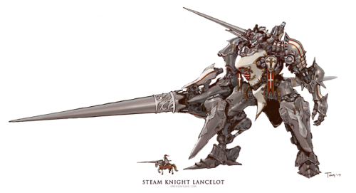 Early morning #mechamonday!  Continuing the Steam Knight series, here&rsquo;s Lancelot.