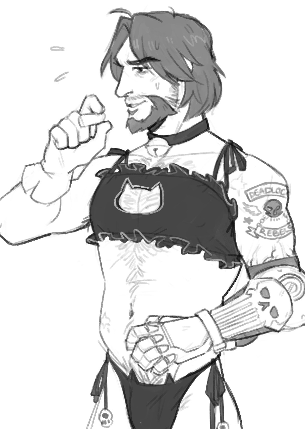 hon-art:  by popular demand kitty boob window outfit reaper and mccree 