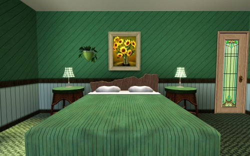 Green chalet by ihelenLot 30*30No CCDownload at ihelensims site