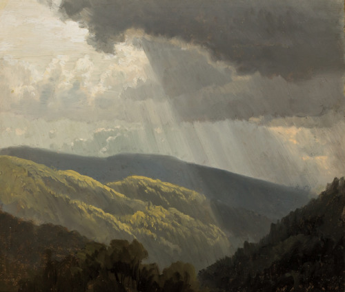 artist-william-bradford:Cloud and Sunset Study, William Bradford
