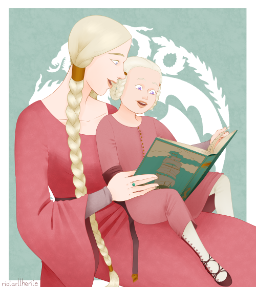 Another commission, Alysanne reading her first daughter Daenerys the same stories and fairytales her