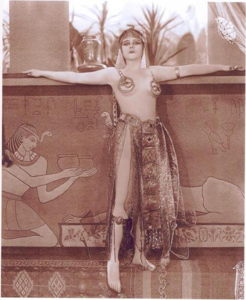 Iconic Theda Bara in Cleopatra (1918) her most famous film, after which her career started to declin