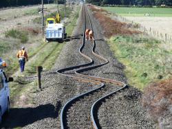 blazepress:  Railway after an earthquake.