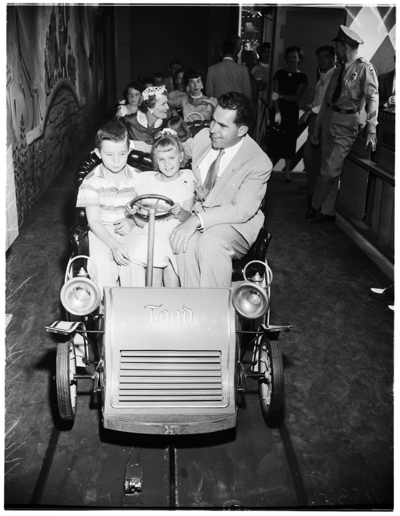 gameraboy:  On August 11, 1955. Vice President Richard M. Nixon visited Disneyland