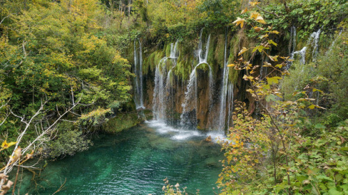 Plitvice Lakes in fall by Erin Johnson