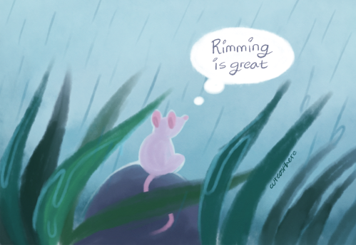 cuteosphere:  augutsy:  the tiniest mouse sitting under a little leaf and thinking about gay porn   