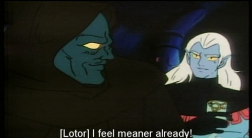 mustlovelance: in case anyone thought 80s lotor was a cool dude in the original hes drinking the blo