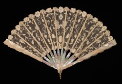 Thevintagethimble:  Fan. Fourth Quarter 19Th Century, European, Mother-Of-Pearl,