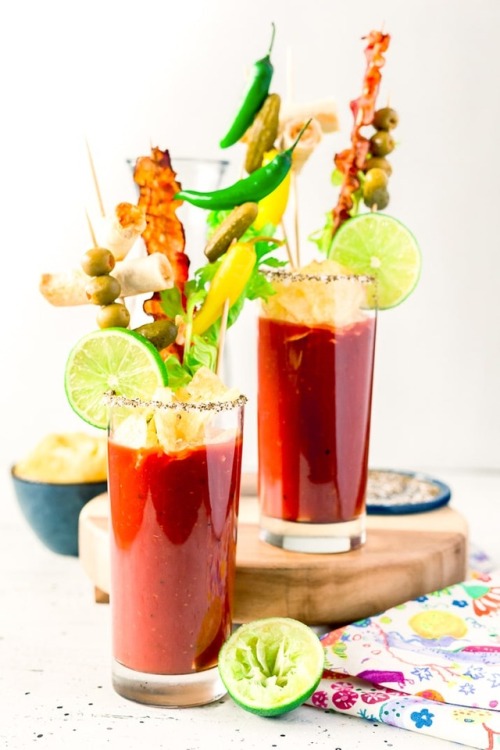 foodffs: This is the Best Bloody Mary recipe made with vodka, tomato juice, spices, hot sauce, Worce