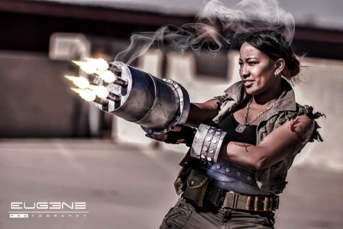 maybeancosplay:First photoshoot for both of us, aaah!Character: Barret Wallace, Final Fantasy VIICos