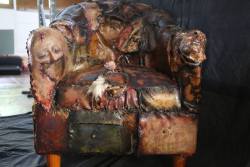 memewhore:jesusismyhostage:  obsessedwiththedeceased:Ed Gein inspired chair  I don’t know that an Ed Gein inspired anything is a good idea.  This is.