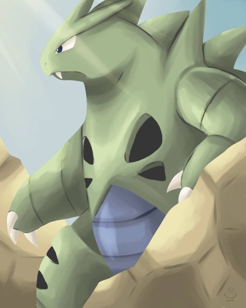 ⛰The tyrant king!⛰ Uff, Tyranitar is one of my favorite Pokémon of Johto and this practice with the 