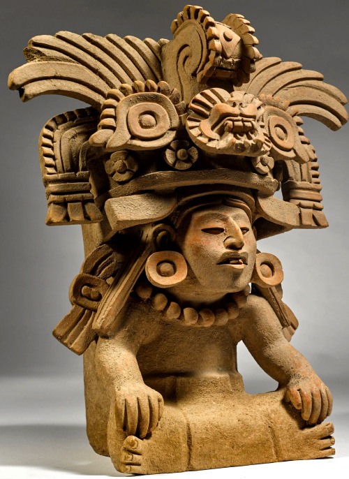 A Zapotec Terracotta Figural Urn Of The Butterfly God (tzppltl) Found At Monte Alban In Oaxaca, Mexico,