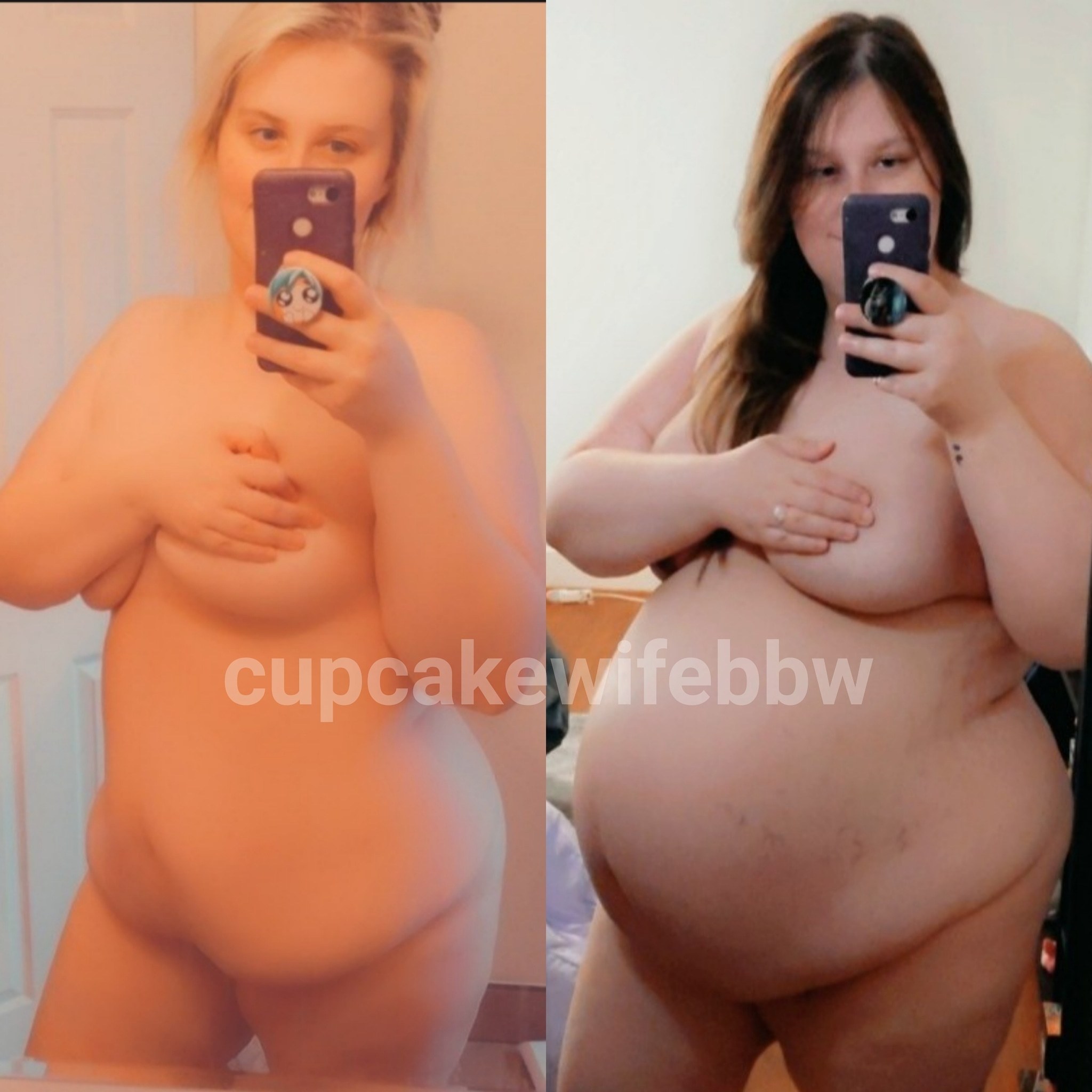 thecupcakecouple:then & now • this pic with the weights added on my OnlyFans 💖
