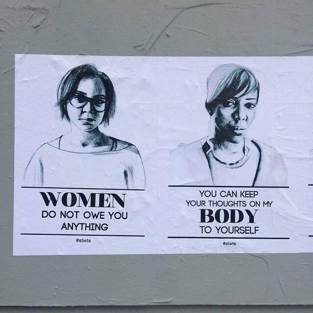 carnageflushx:  Newtown, MA. Art by Tatyana Fazlalizadeh.