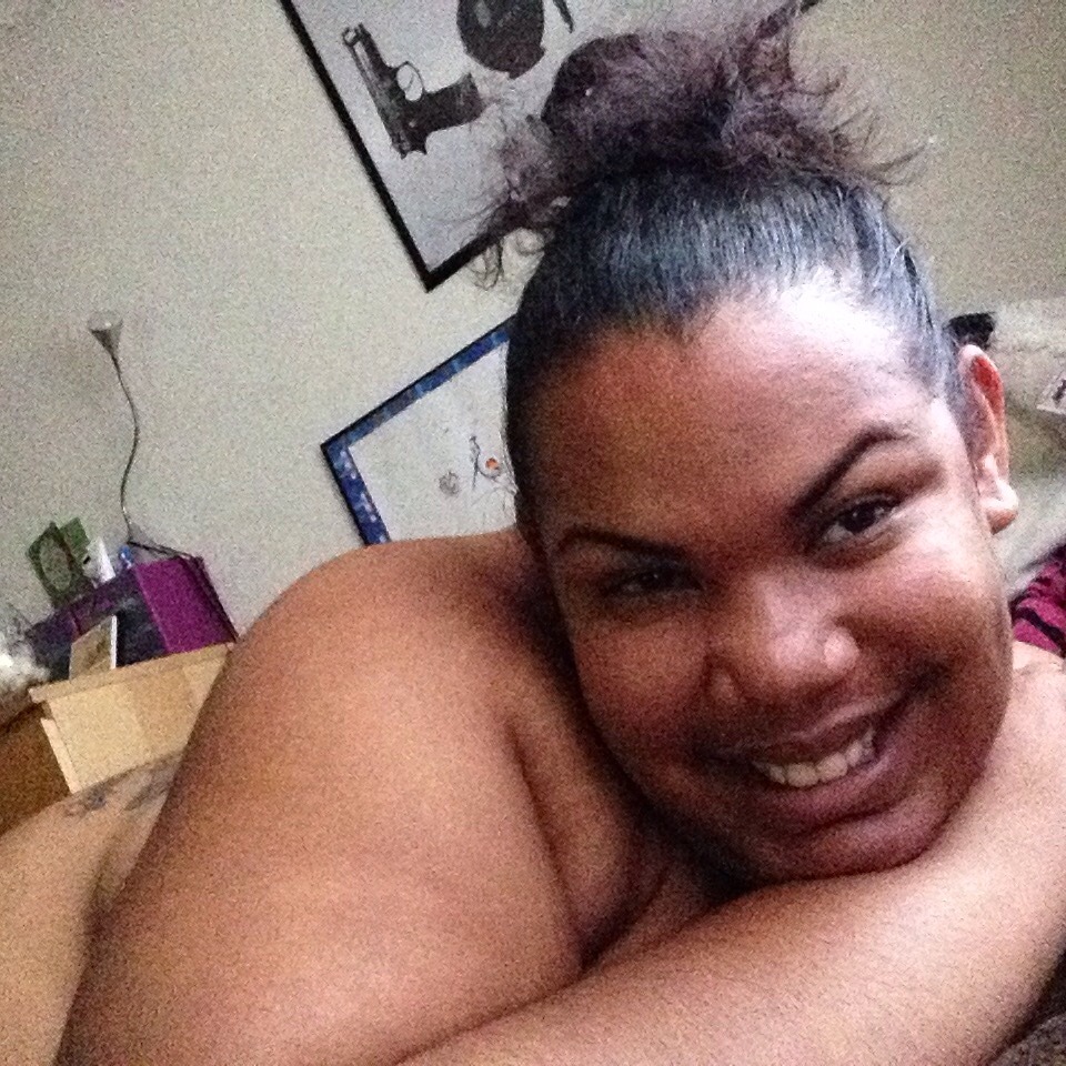 msdymonddiva:  After work selfies…lol home, stripped down, and laying under the