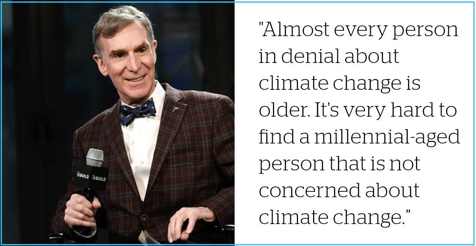 micdotcom:
“ Bill Nye is confident in the younger generation In an interview with Mic, Bill Nye said that despite lingering skepticisms, there is nearly 100% scientific consensus that climate change is happening and people are becoming increasingly...