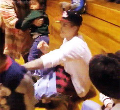  pattiemallette: In Japan and JB just randomly decided to show up at an orphanage