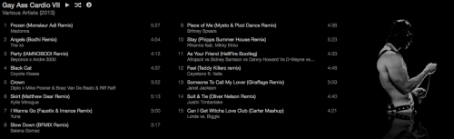 boibleu86:  kruel-kid:  pussyriot:  Gay Ass Cardio  I II III IV V VI VII VIII IX   I HAVE FOUND MY WORKOUT PLAYLIST FOR 2014   Must rember these