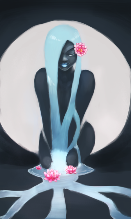 Wanted to do some simple painting with water hair. 