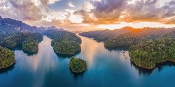 socialfoto:  Aerial panorama of Cheow Lan Lake, Thailand by KaupoKalda #SocialFoto