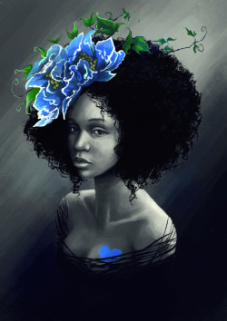 fyblackwomenart:  Blossom afro  by MaschaMild