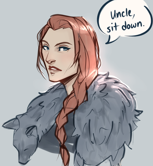 romans-art:some quick Sansa sketches before bed because she was the only good part of the season fin