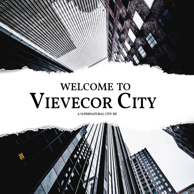 Welcome to Vievecor City!Vievecor City is one of the most thriving cities in the world! Situated on a small island off a bigger mass of land, it is home to a population of about 1.6million. But this regular city filled with regular people is more than meets the eye. The humans in Vievecor City live out their daily lives not knowing that there is a whole other world living alongside them... A world that belongs to the supernaturals. How have they kept themselves to the shadows for so long? Why not come and find out...VievecorCityRP is a 18+ plot-driven, original character tumblr RP set in a fictional city where supernaturals have to live in secret alongside a vast human population. We have skeletons and pre-made characters up and ready for application as well! RP-wide events and plot drops will push the story further to make sure that there is a little something for everyone! . . . . . . . . . . PLOT || CITY || SPECIES || NAVIGATION . . . . . . . . . .Feel like exploring the city? Check out @vievecorcitylocations to see what else the island has to offer.  #supernatural rp#tumblr rp#oc rp#literate rp#group rp#fantasy rp#rp promo#lsrp