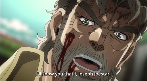 coffeefoe:  johnmosesbrowningvevo:  Joseph confirmed for still the best Jojo  Zero fighting ability, but all the tricks. 